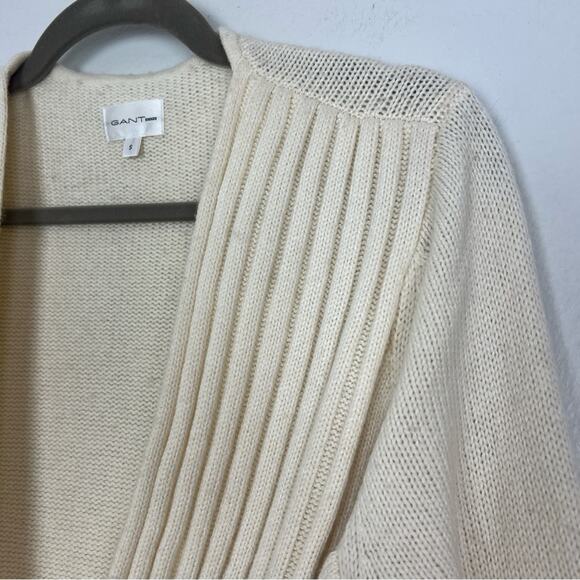 Gant Rugger | Women’s Cream Wrap Cross Front Knit Sweater Wool Cashmere S - Picture 4 of 12